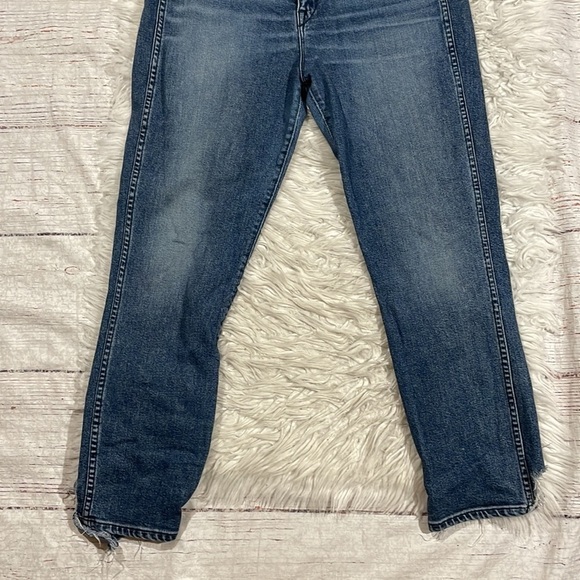 3x1 NYC Authentic Straight Crop Cammi Distressed Hem High Rise Jeans - Picture 11 of 14